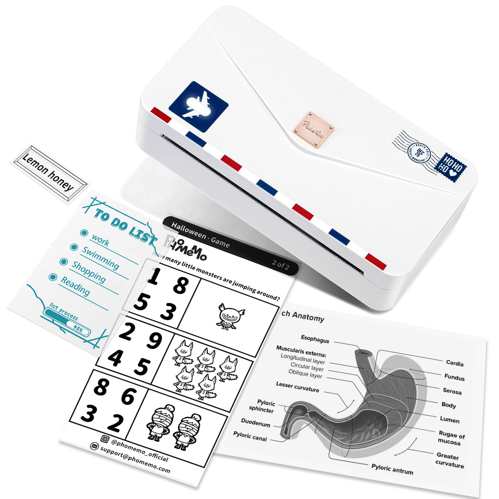 Amazon.co.jp: Phomemo M04AS ポータブルサーマルプリンタ スマホ