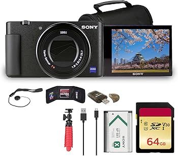 Amazon.com : Sony ZV-1 Digital Camera (Black) (DCZV1/B) + 64GB