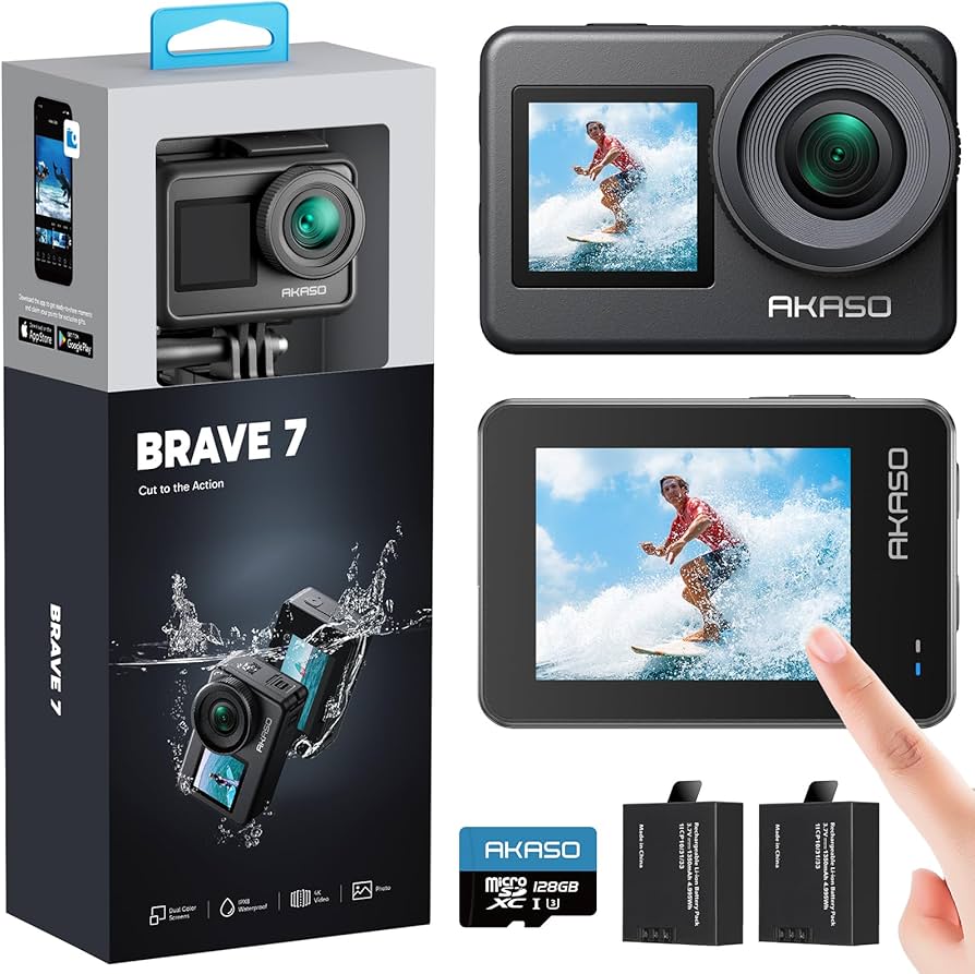 Amazon.com : AKASO Brave 7 Action Camera 4K30FPS 20MP with 128GB