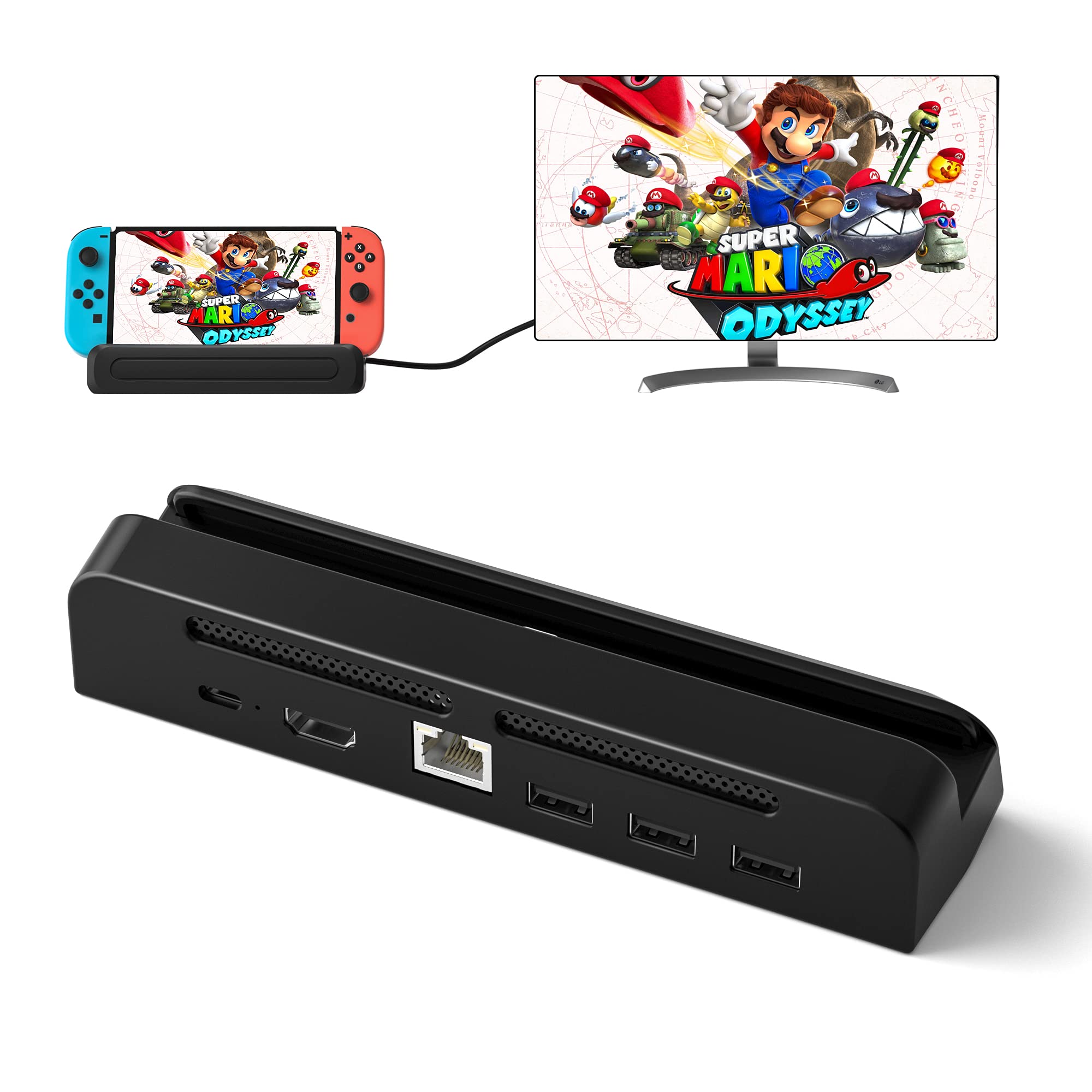 Amazon.co.jp: Nintendo Switch/Switch OLED用スイッチドック、1000Mbs
