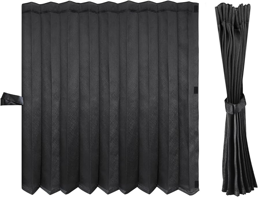 Amazon | ZATOOTO トラックリアカーテン プリーツ厚手 2枚入 巾95㎝×丈