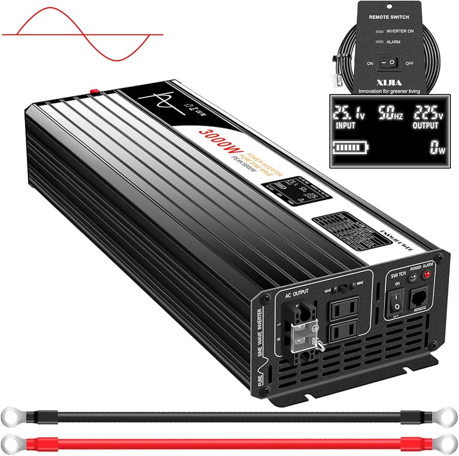 Amazon | Xijia純正弦波 インバーター 12v 100v 正弦波 日本製3000w