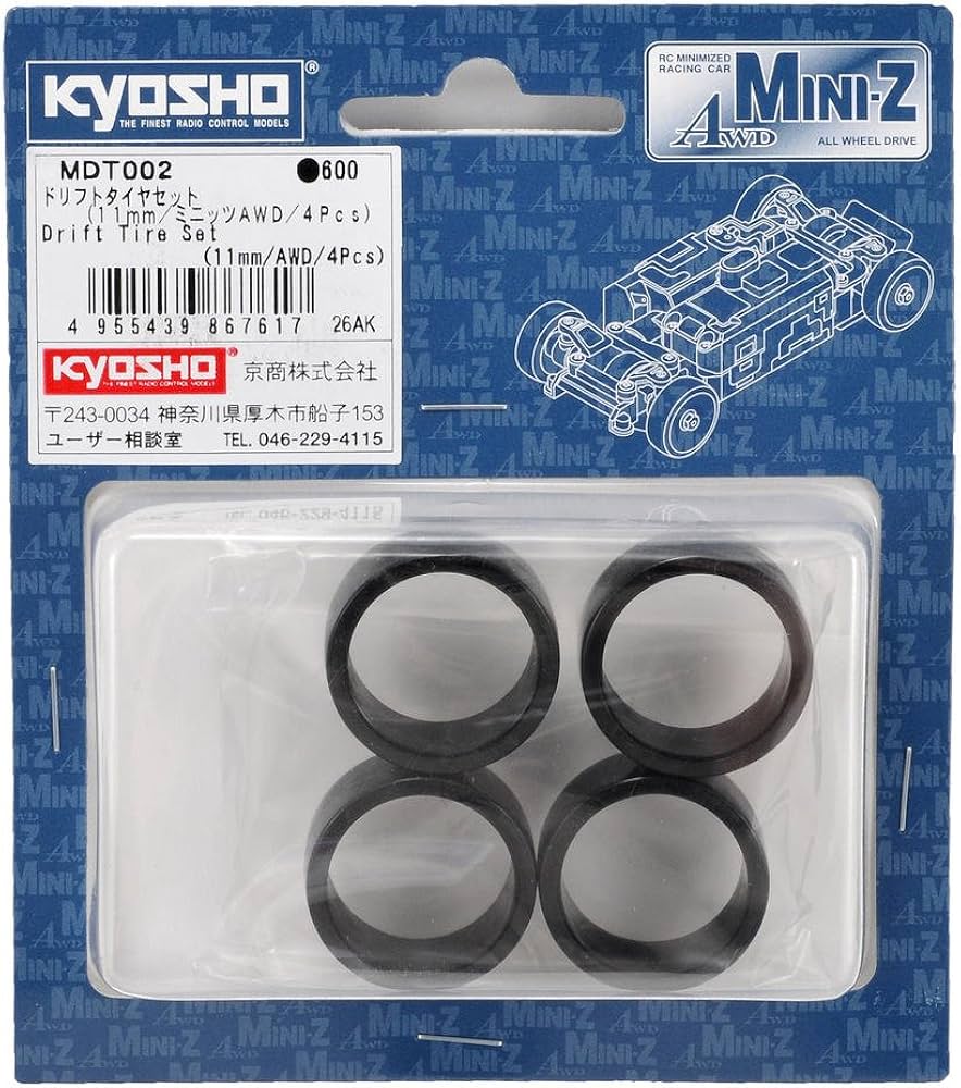 Amazon | 京商 ドリフトタイヤセット (11mm/AWD/4Pcs) ラジコン用
