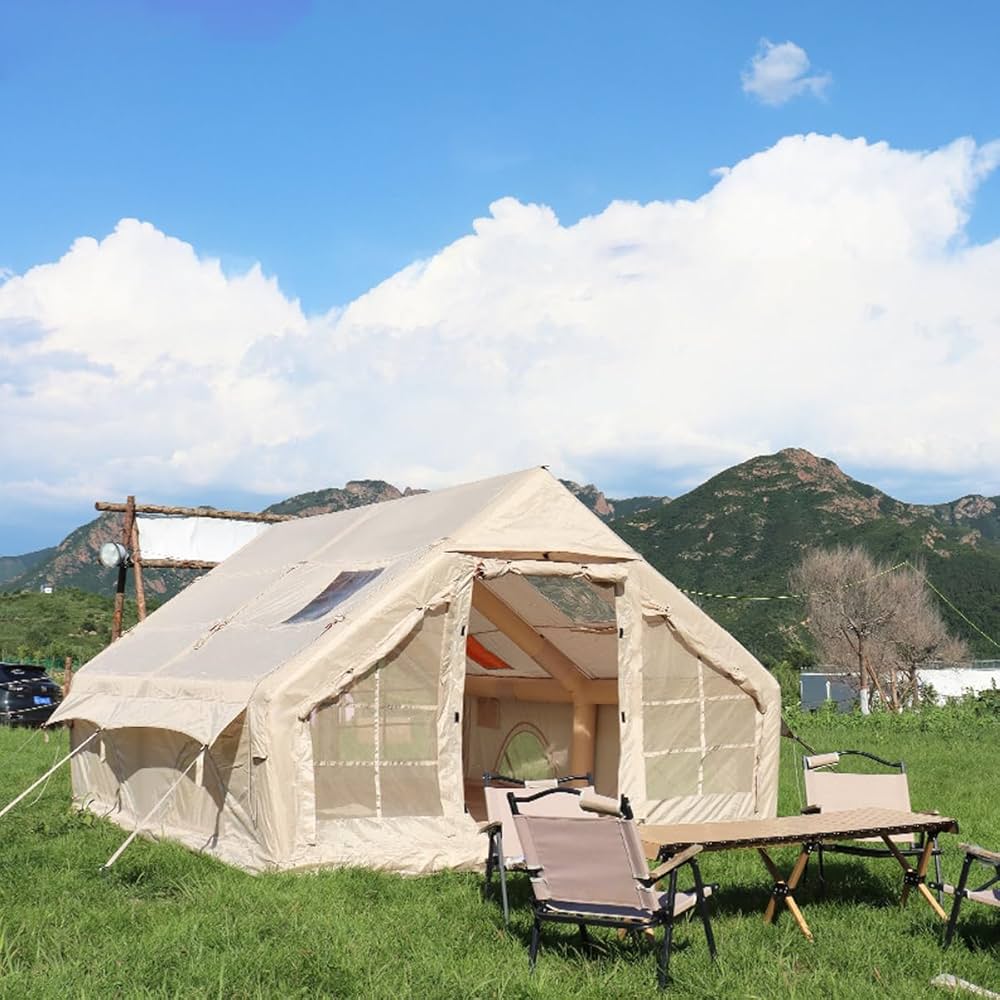 Amazon.com : UNISTRENGH Outdoor Inflation Tent Glamping Fishing