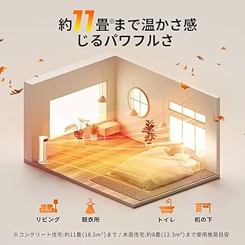 Amazon | セラミックファンヒーター エペイオス(Epeios) 小型 省エネ