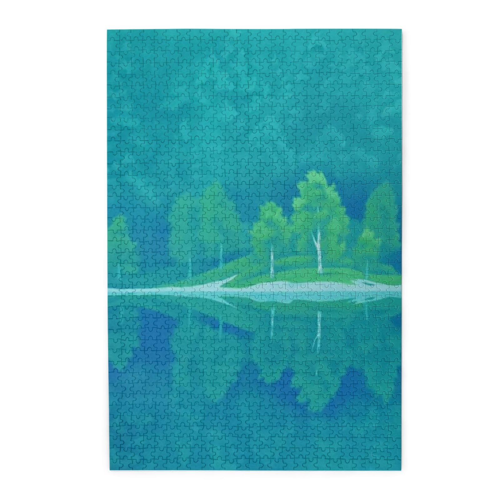 Amazon.co.jp: 1000ピース ジグソーパズル 東山魁夷 緑響く(8) 大人用