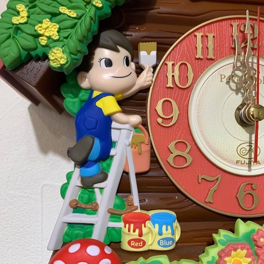 Amazon.co.jp: 不二家 ペコちゃん ポコちゃん 振り子時計 掛け時計