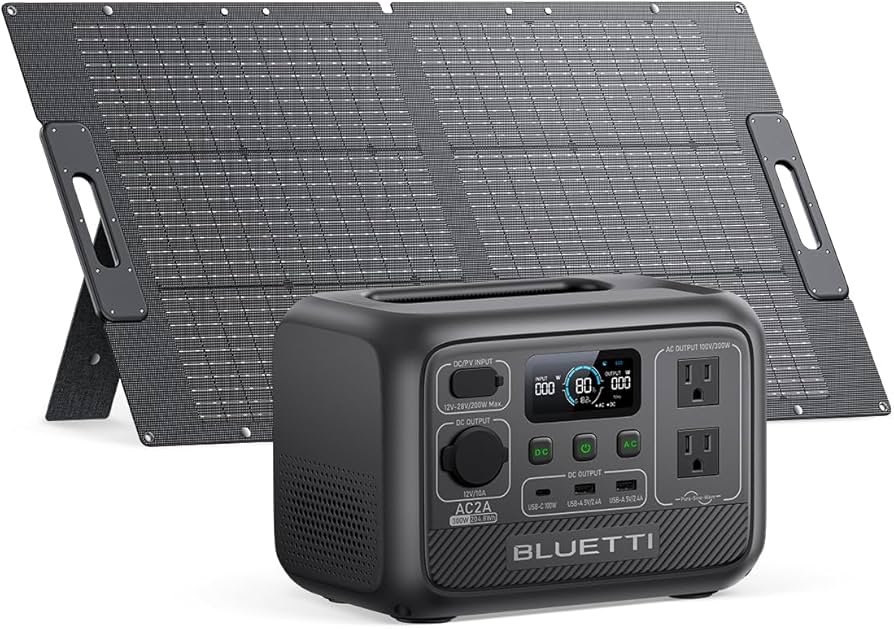 Amazon.co.jp: BLUETTI ポータブル電源 AC2A 204Wh/300W 100Wソーラー