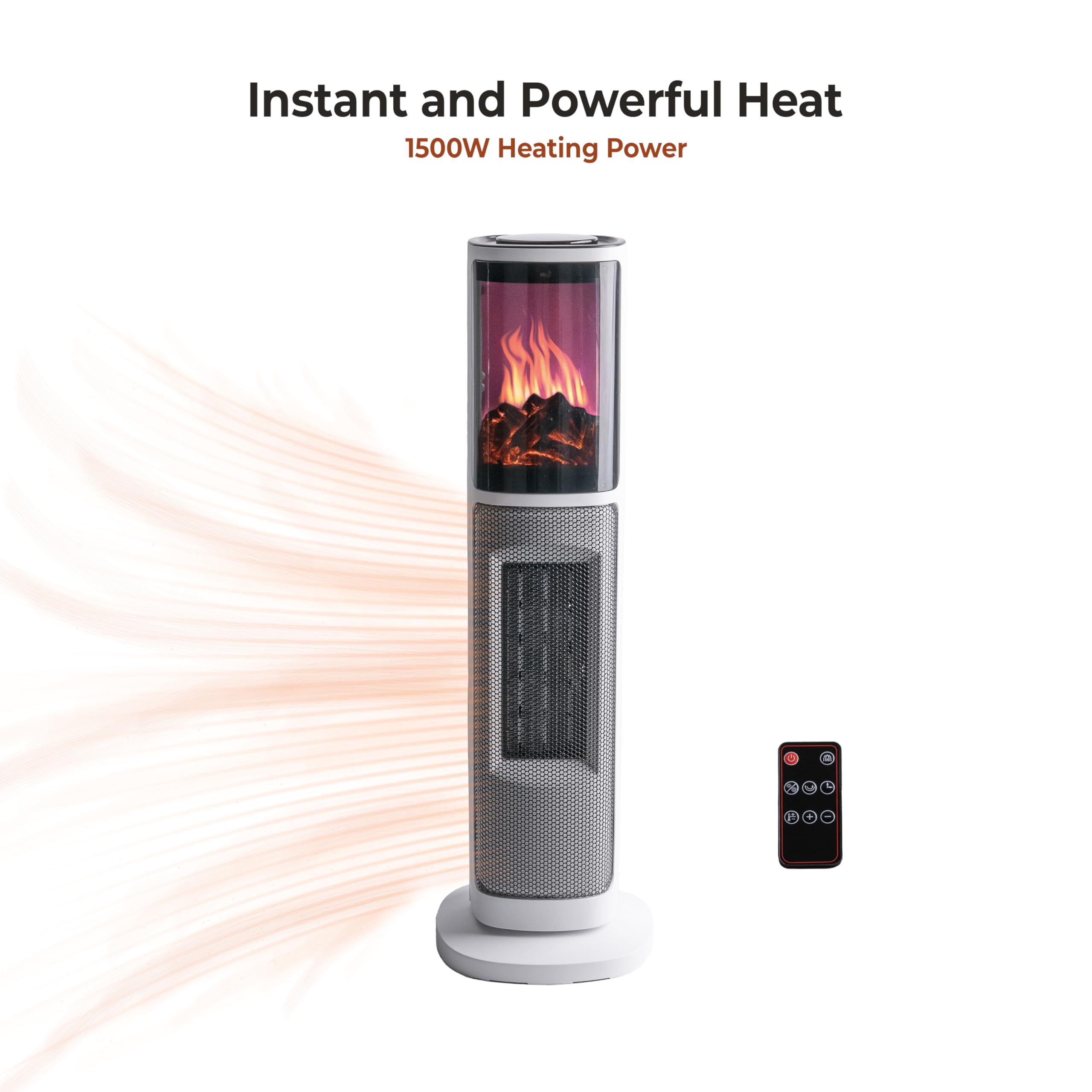 Amazon.com: Comfort Zone 25-Inch Oscillating Tower Space Heater