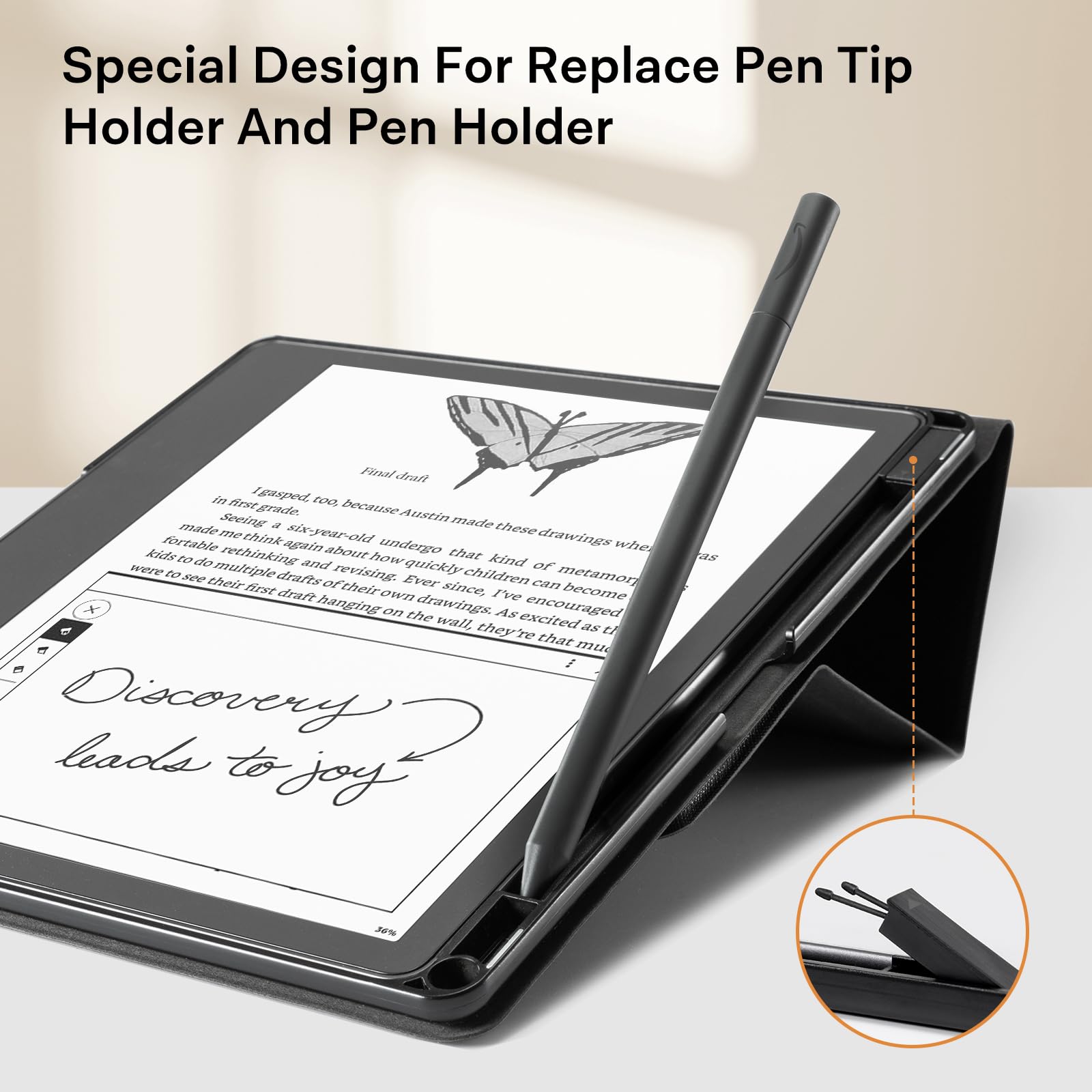 Amazon.com: CoBak Stand Case for Kindle Scribe - Premium Folio