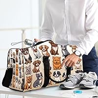 Amazon.com | Duffel Bags Doodle Dogs Large Tote Bag Animal Puppy