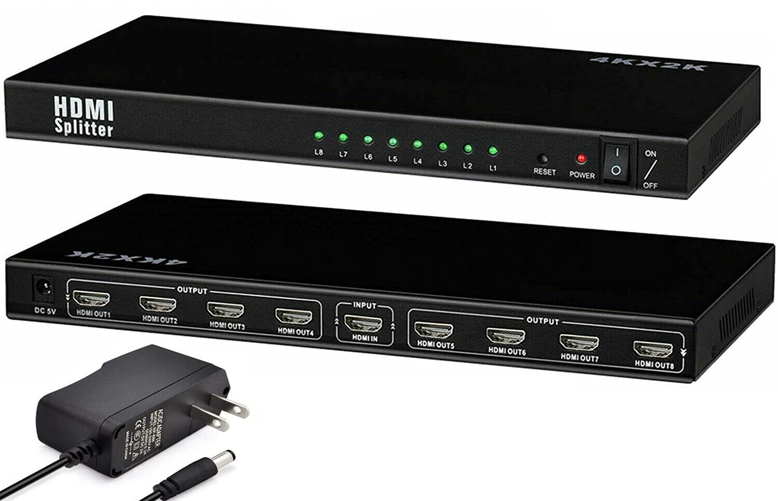 Amazon.com: FDBV hdmi splitter 1 in 8 out 4K, 8 Port Powered HDMI