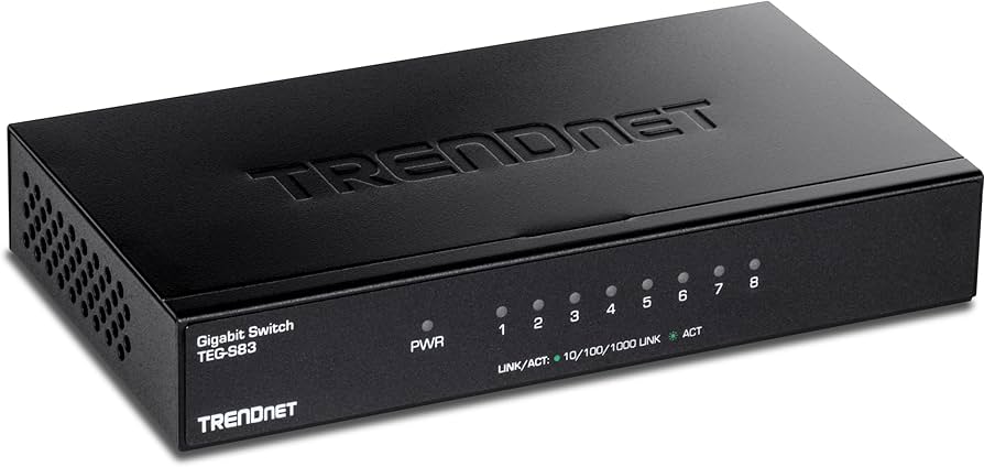 Amazon.com: TRENDnet 8-Port Gigabit Desktop Switch, TEG-S83, 8 x