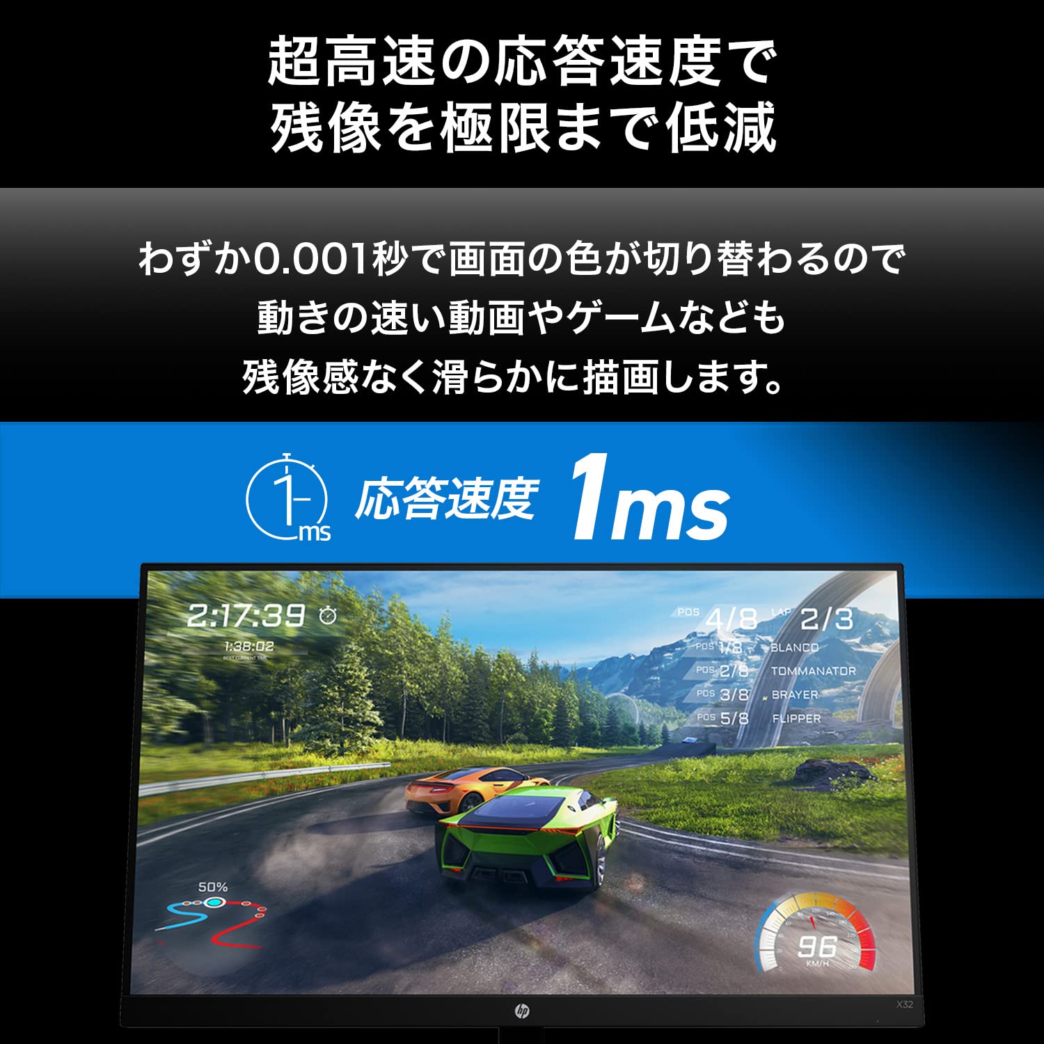 Amazon.co.jp: HP ゲーミングモニター 31.5インチ 2560×1440 1ms 165Hz