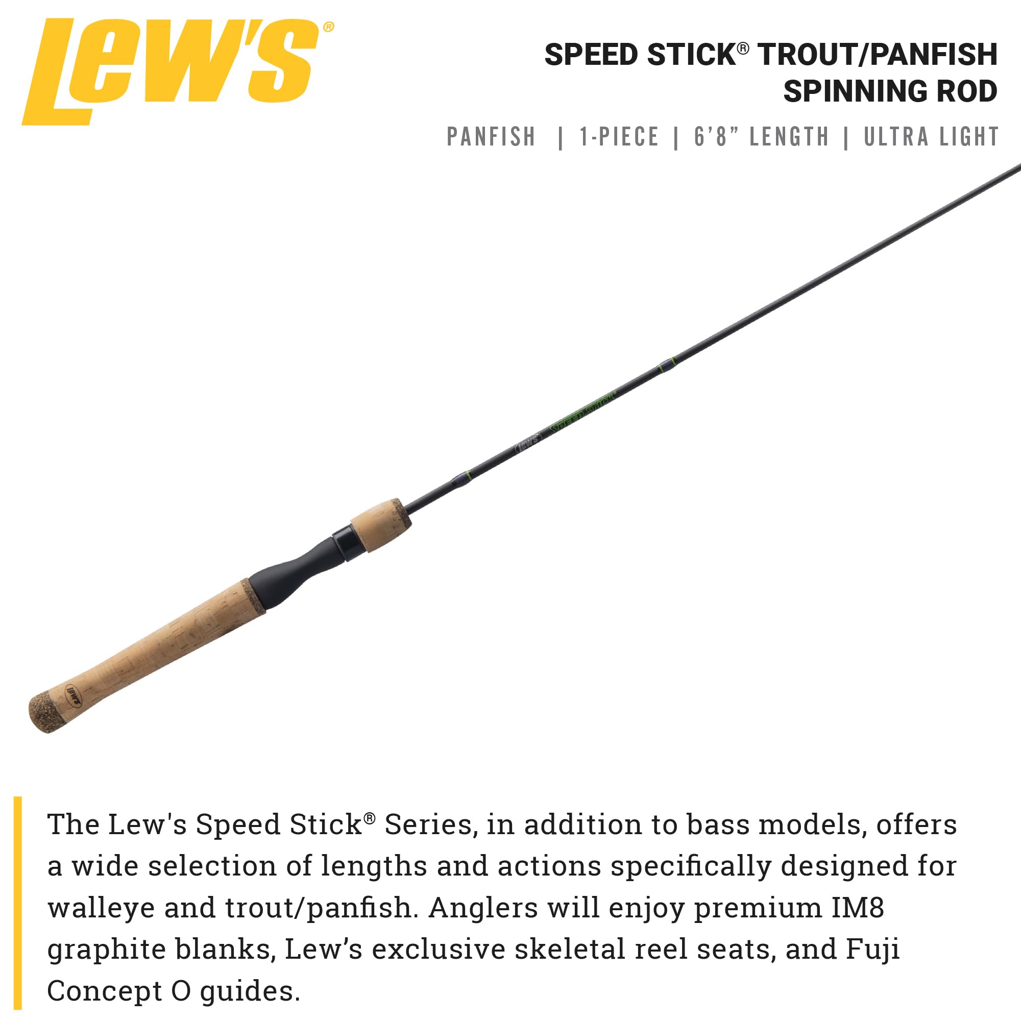 Amazon.co.jp: Lew's Speed Stick 6フィート8インチ-1 超軽量