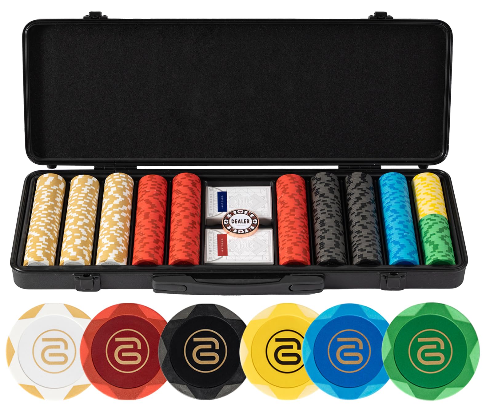 Amazon.com: ARTGAME 14g Clay Poker Chips Set for Texas Hold'em