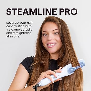 Amazon.com : Wavytalk Pro Steam Hair Straightener Brush, Steamline