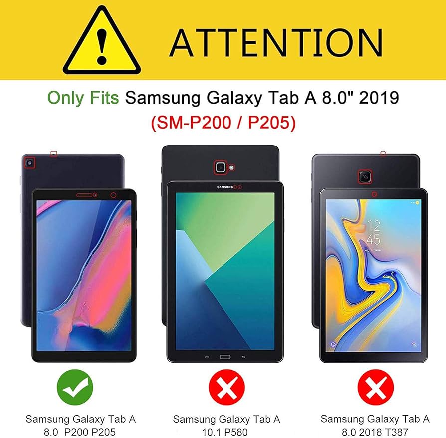 Amazon.com: Techcircle Galaxy Tab A 8.0 2019 SM-P200 SM-P205 Case