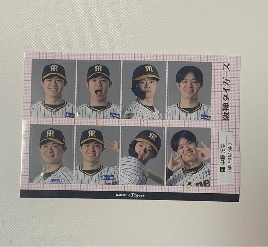 Amazon.co.jp: 阪神タイガース 中野拓夢 選手 シークレット証明写真風