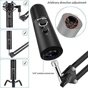 Amazon.co.jp: Kungber コンデンサーマイク PC マイク USBマイク PS4用