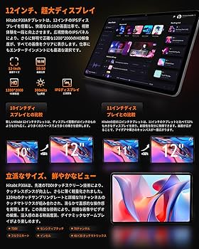 Amazon.co.jp: Android14 タブレット 12インチ G99 Hitabt P30A 20GB+