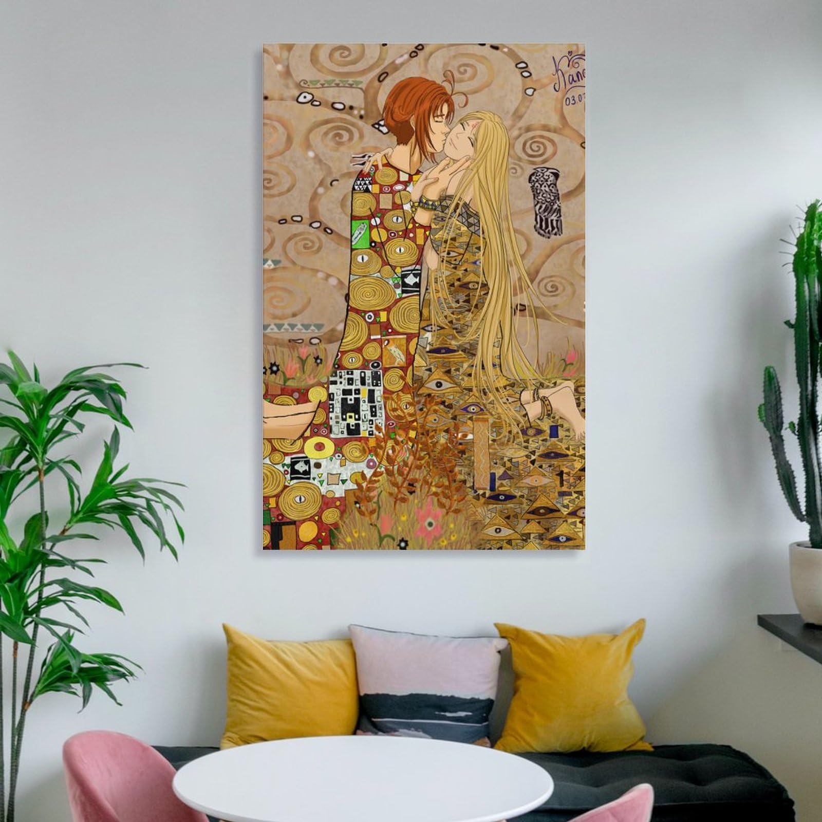 Amazon.co.jp: Gustav Klimtグスタフ・クリムト《接吻》 ポスター