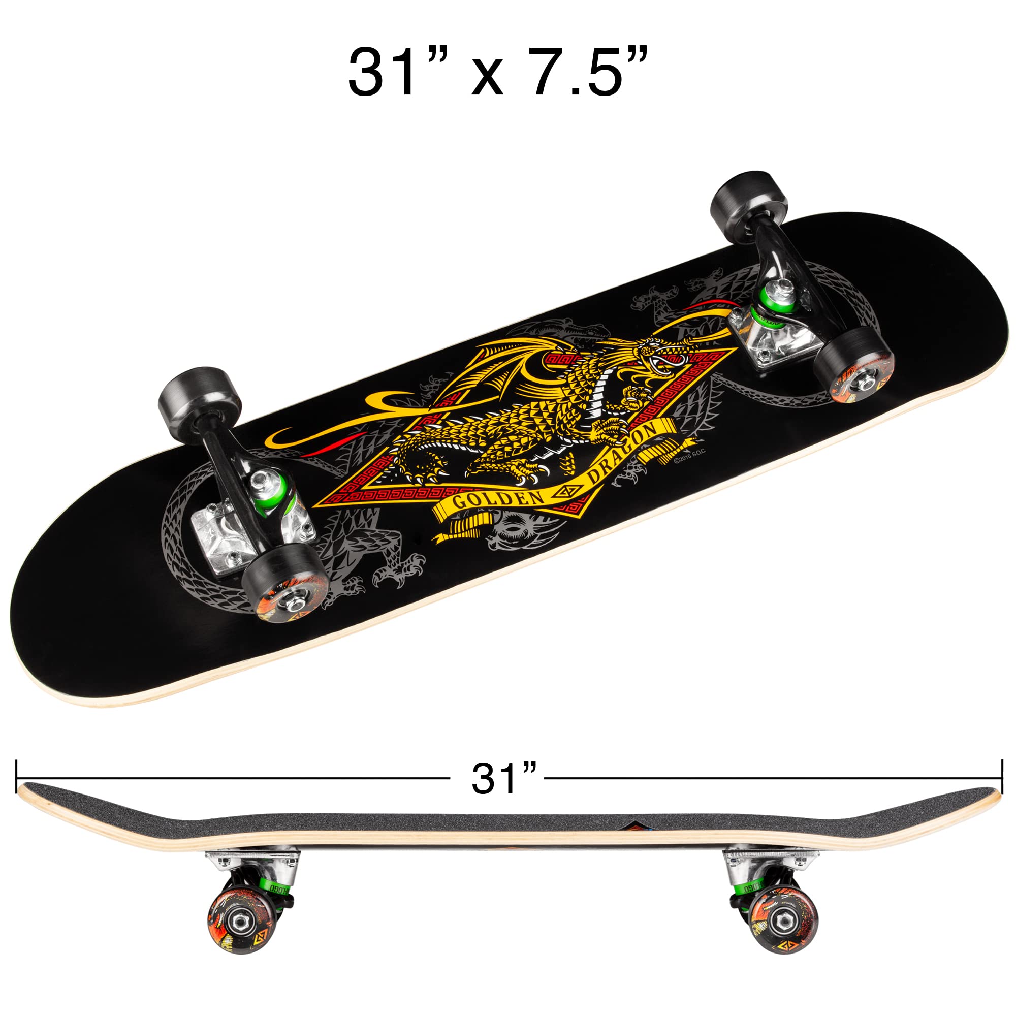 Amazon | POWELL/パウエル コンプリートスケートボード【GOLDEN DRAGON