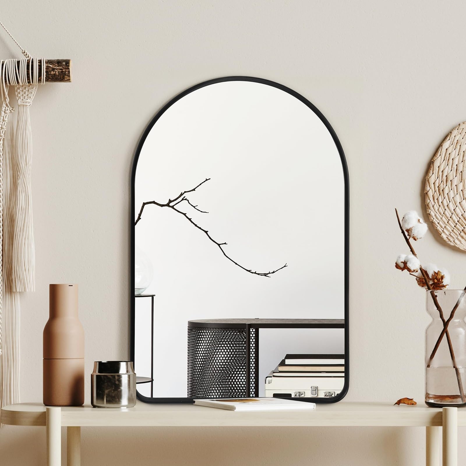 Amazon.co.jp: アーチ形にされた壁ミラー、50*80cm は化粧ミラー、洗面