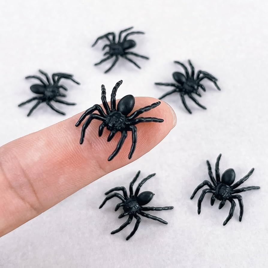 Amazon.com: Miniature Black Spiders, Halloween Miniatures