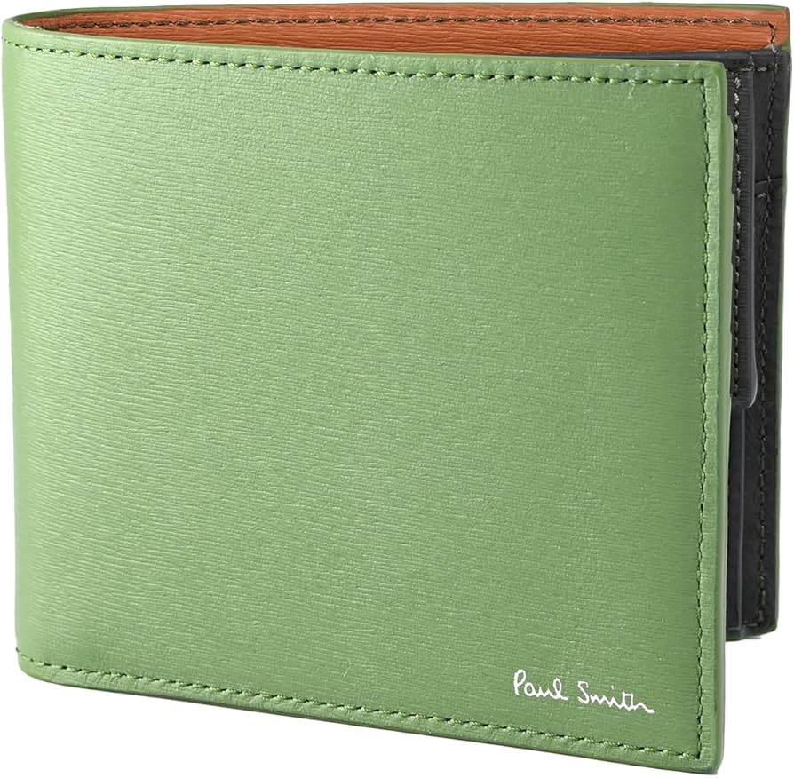 Amazon.co.jp: ポールスミス 二つ折り財布 メンズ グリーン 4833