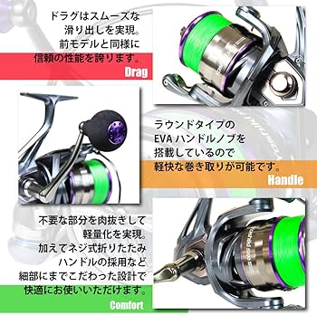 Amazon | おり釣具 PEライン付き 大型スピニングリール YOSHIKI XE5000