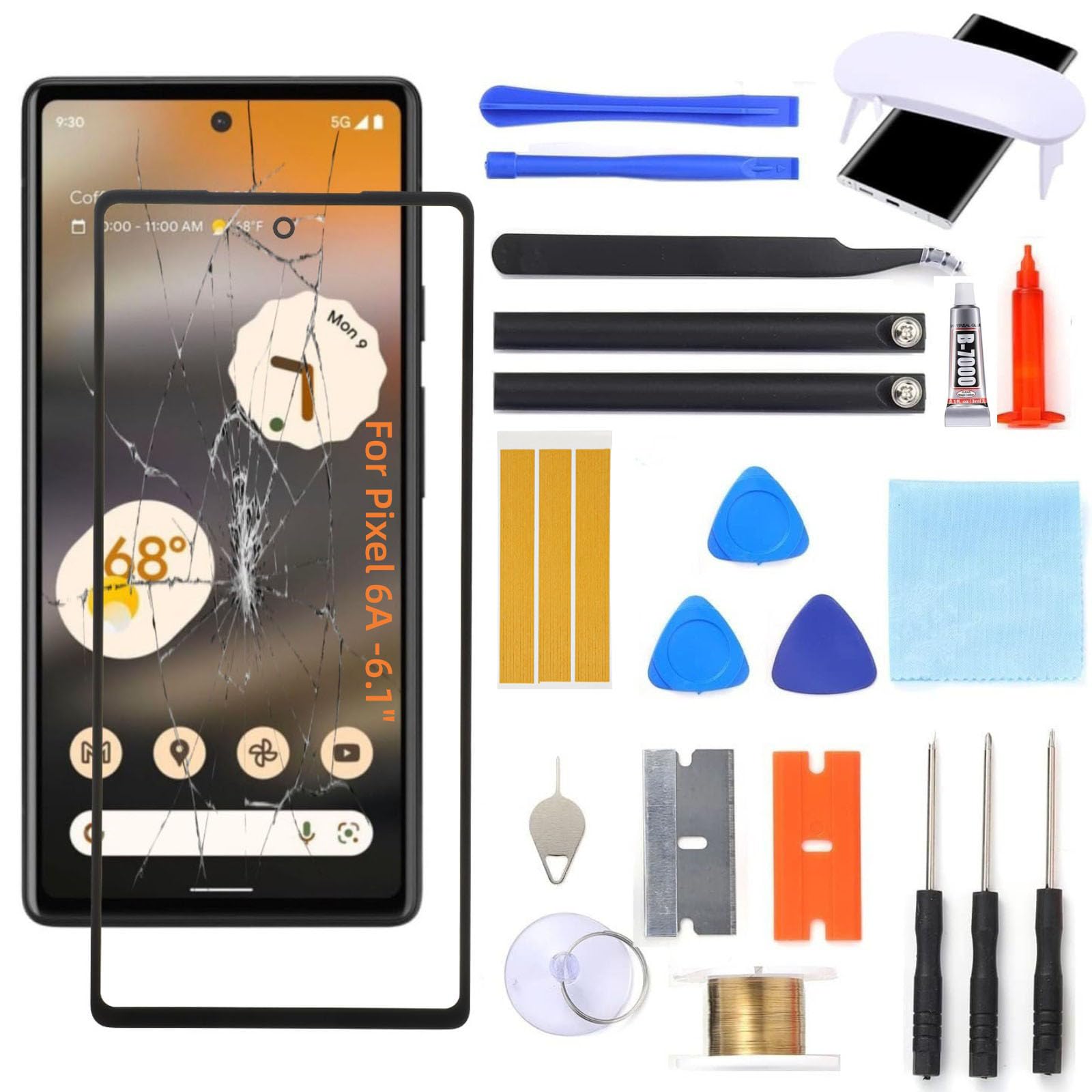 Amazon.co.jp: UYGHHK Pixel 6A スクリーン交換 フロントガラス