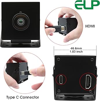 Amazon.co.jp: ELP 4K HDMI USB カメラ 広角 PC カメラ コンピュータ