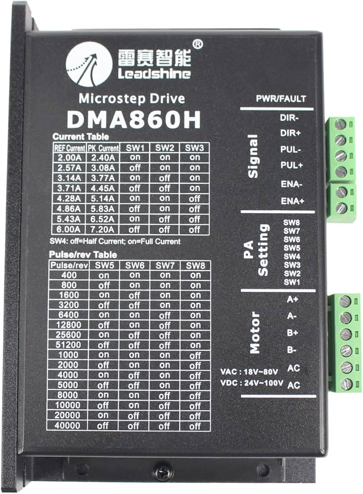 Leadshine DMA860H Stepper Motor Driver 18-80V AC / 24-100V DC,CNC