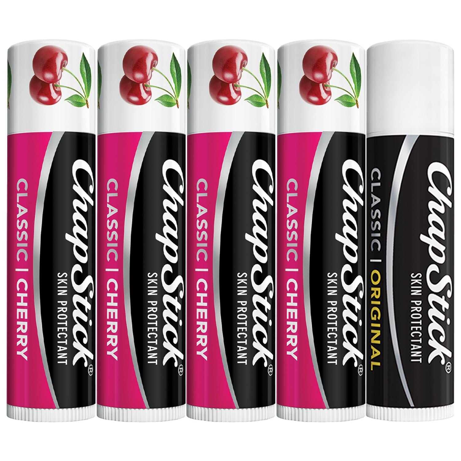 Amazon.com : ChapStick Cherry Lip Balm 4-Pack + 1 Original