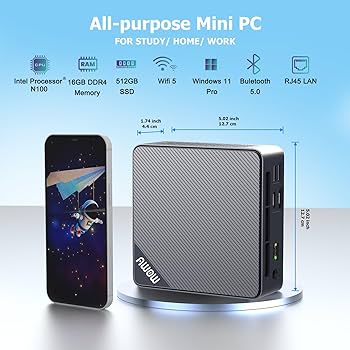 AWOW Mini PC Wi-11 Pro Gen12 N100 Quad Core 3.40GHz, 16GB DDR4