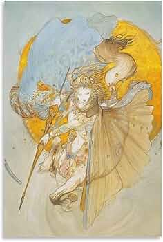 Amazon.co.jp: 天野喜孝 絵画「騎神来たりぬ」アートポスター バス