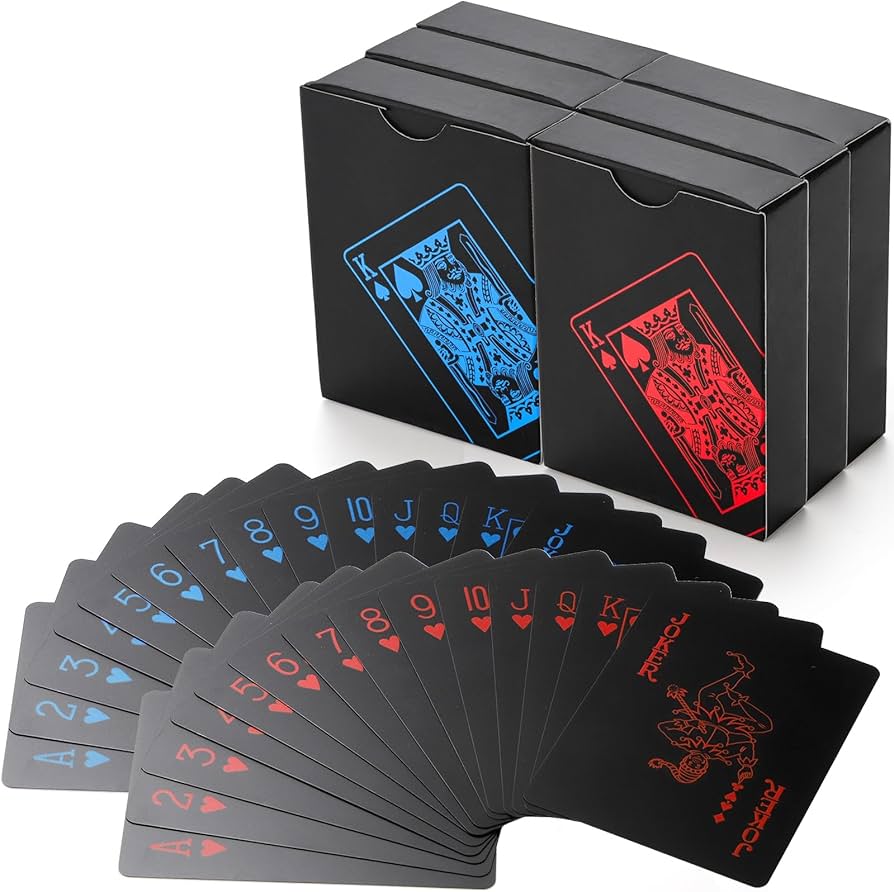 Amazon.com: Pumtus 6 Decks of Waterproof Poker Cards, Plastic PVC