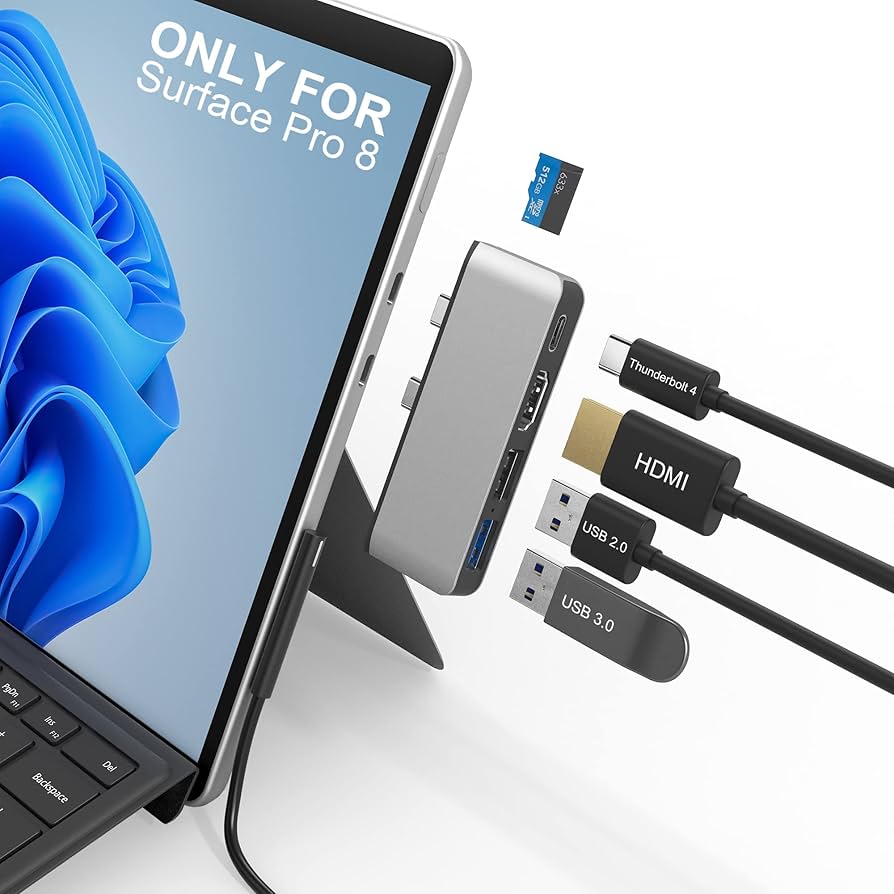 Amazon.com: Surface Pro 8 Hub Docking Station with 4K HDMI, USB-C