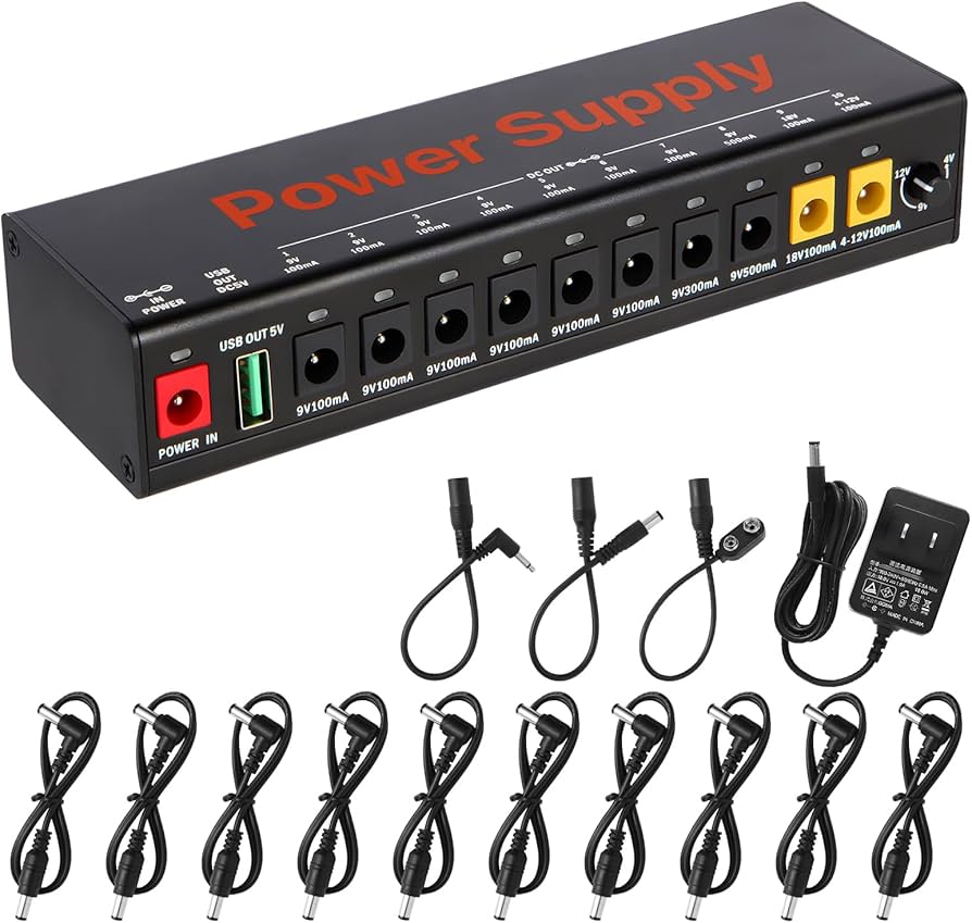 Amazon.co.jp: Punasi エフェクター電源 10チャンネル パワーサプライ