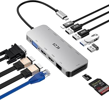 Amazon.com: ICZI Docking Station, USB C Hub Multiport Adapter 11