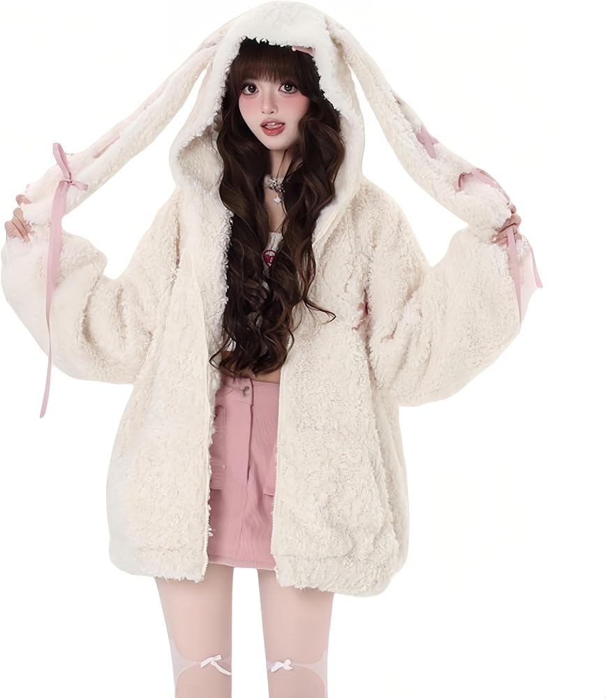 Amazon | [SDSXZWG] 地雷系 ジャケット レディース リボン付き ウサギ