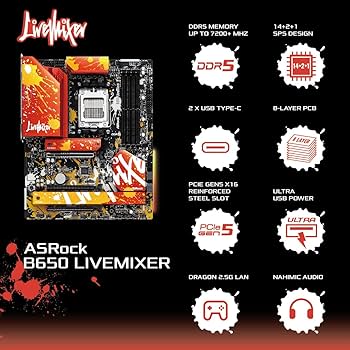 Amazon | ASRock マザーボード B650 LiveMixer AMD Ryzen 7000
