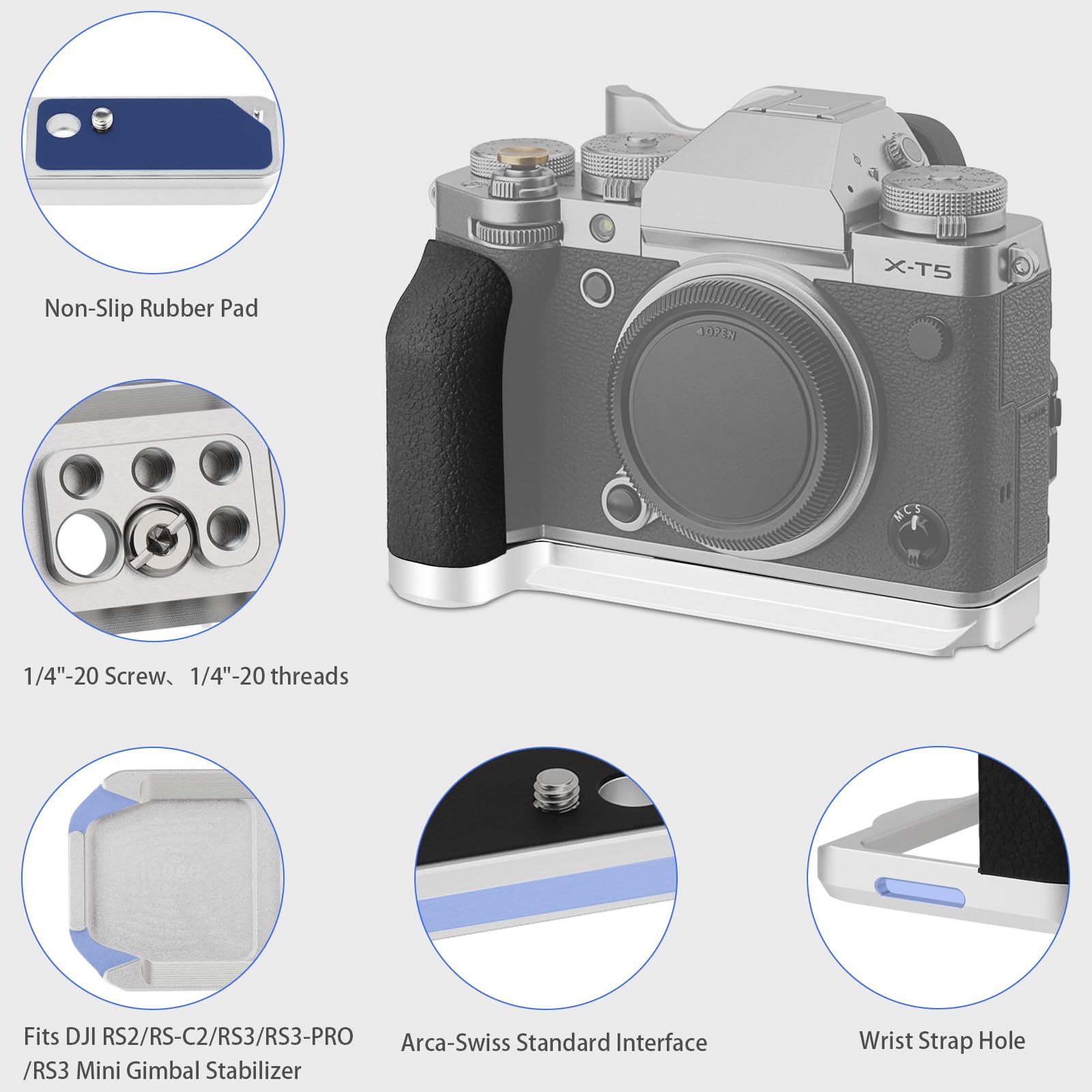 Amazon | Haoge X-T5ハンドグリップ 富士フイルム X-T5カメラL字型
