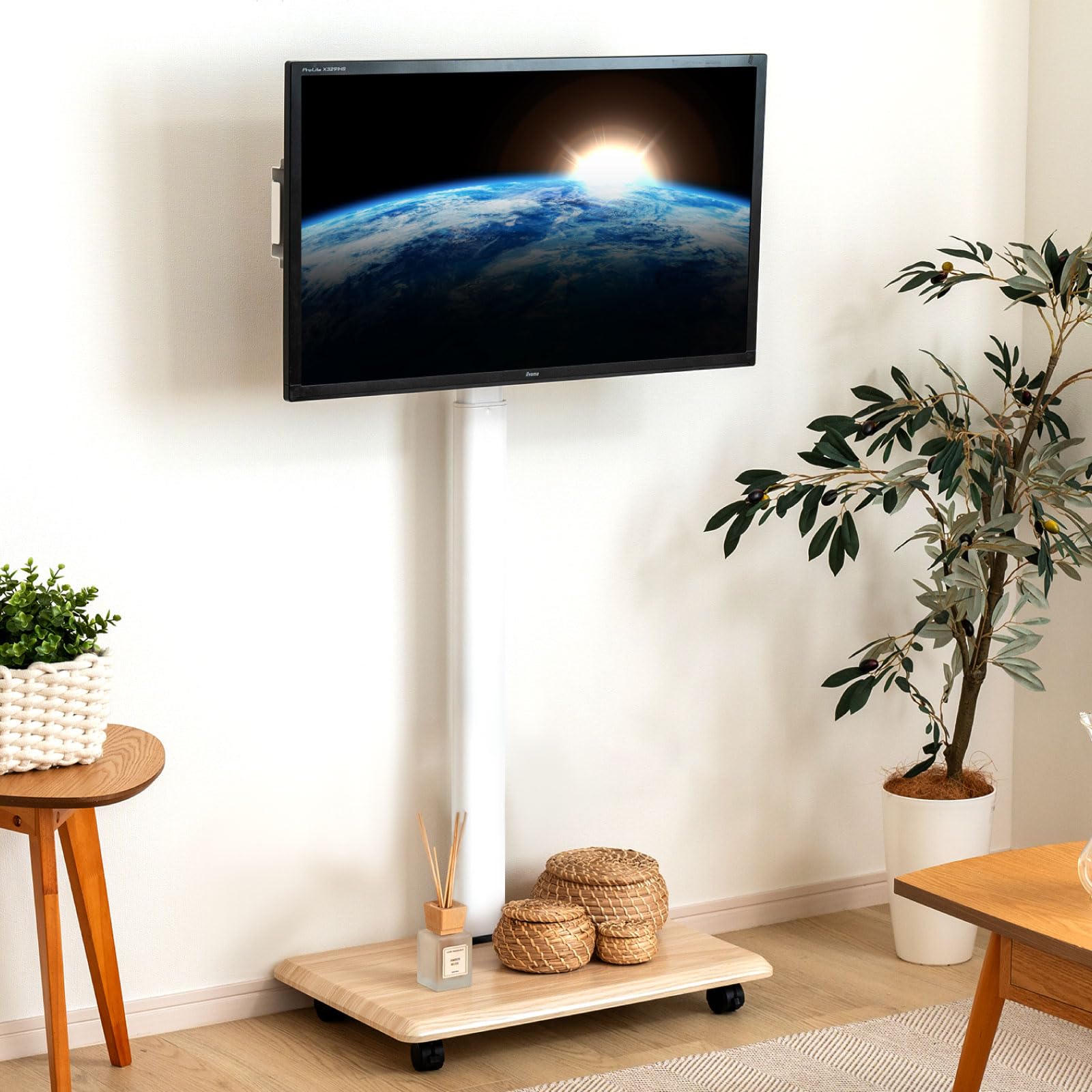 Amazon.co.jp: 【サインキングダム 】テレビスタンド 壁寄せテレビ