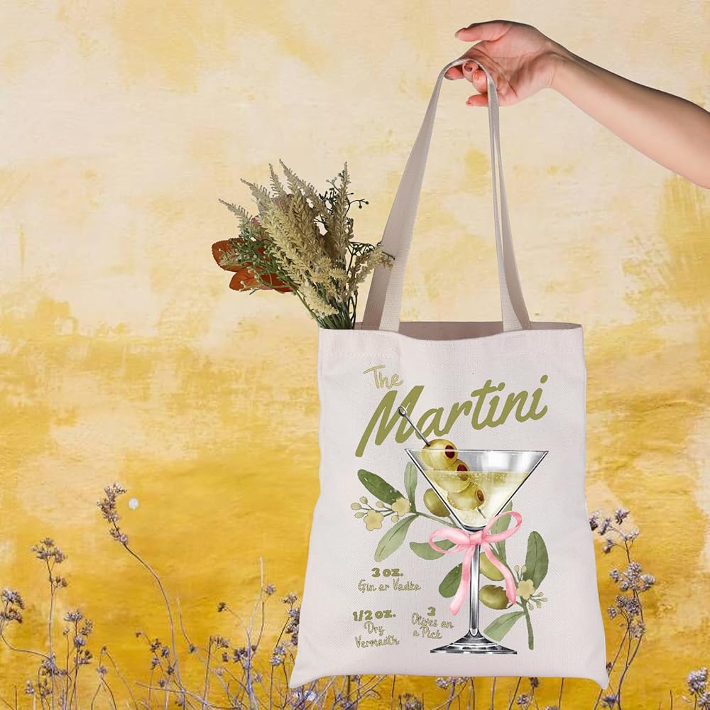 Amazon.com: JNIAP Dirty Martini Tote Bag - Drink Themed Cocktail