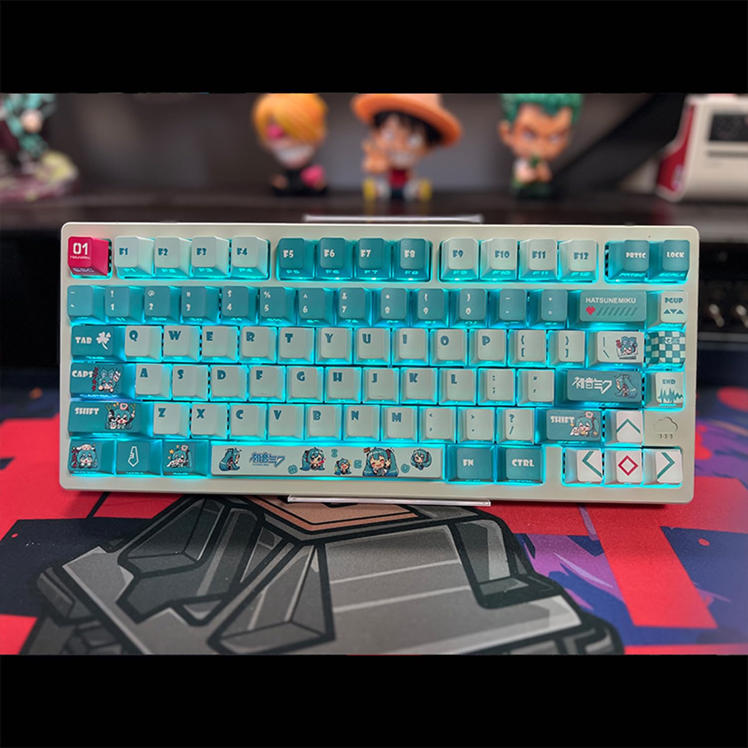Amazon | 初音ミク キーキャップ PBT 五面熱昇華 十字軸対応