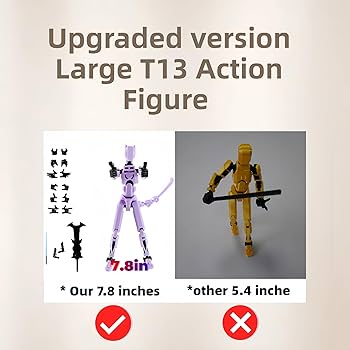 Amazon.com: Large 7.8in T13 Action Figure Assembly Completed, 3D