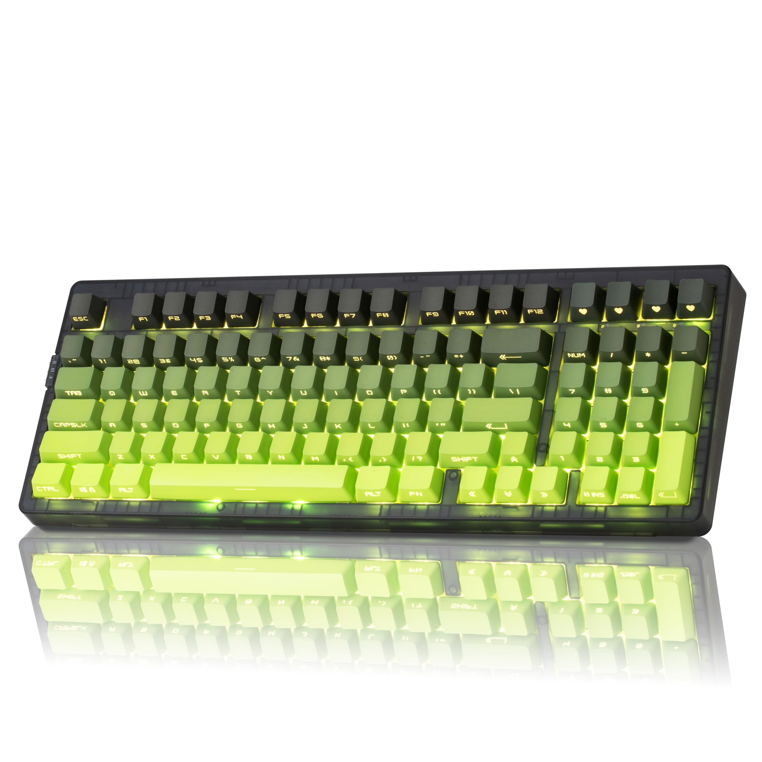 Amazon.com: ZORNHER ZH980 Mechanical Keyboard Wireless,95% Green