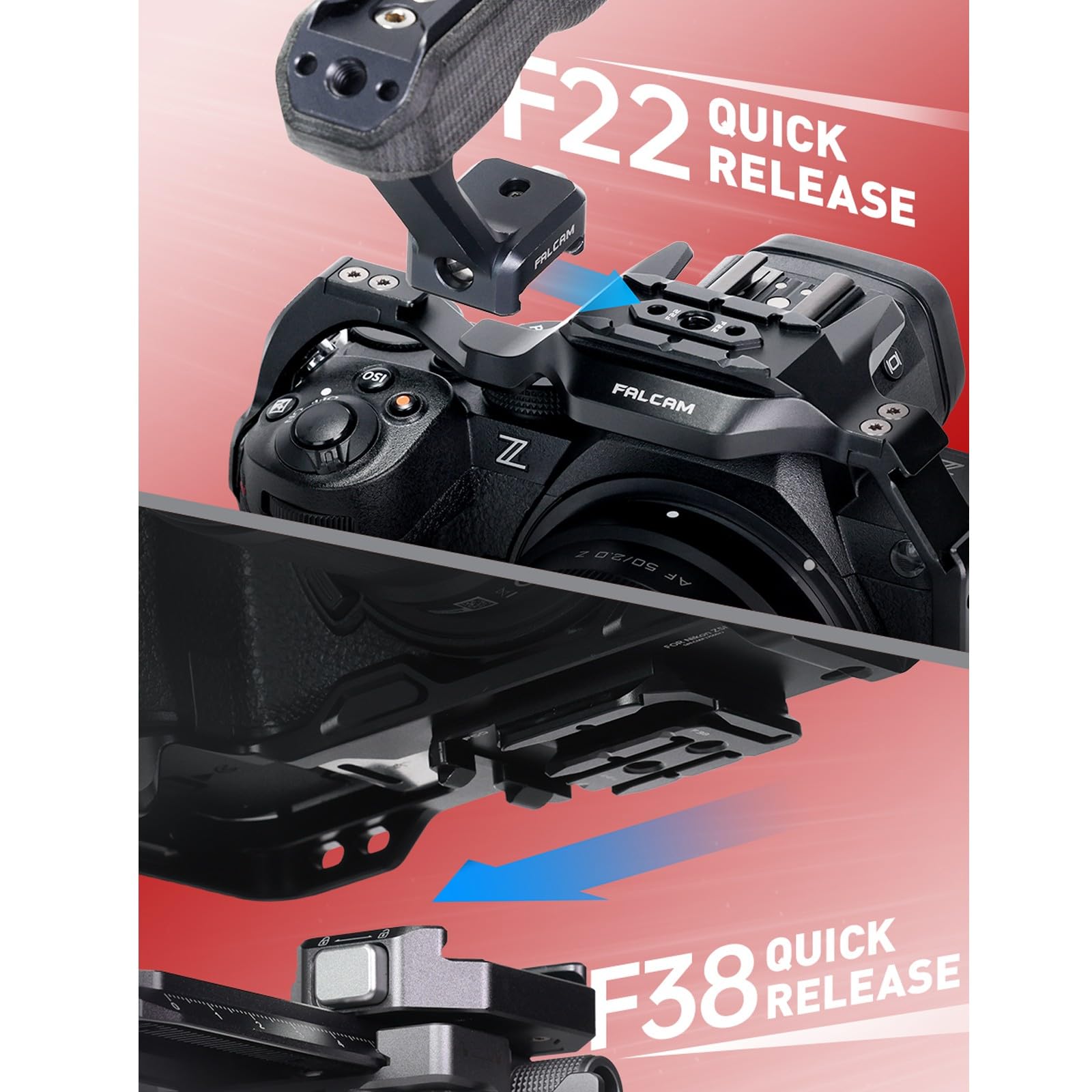 Amazon.co.jp: FALCAM F22 F38 F50 クイックリリースカメラケージ